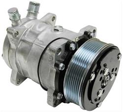 OER AC4514N: AC4514N Sanden 508 Style A/C Compressor w/ 7-Rib Serpentine Clutch Pulley, Natural Finish, SD508/SD5H14