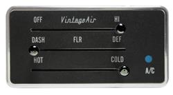 Vintage Air 491231: 491231 Gen IV & Gen 5 ProLine Horizontal Control Panel with Black Anodized Bezel & Knobs