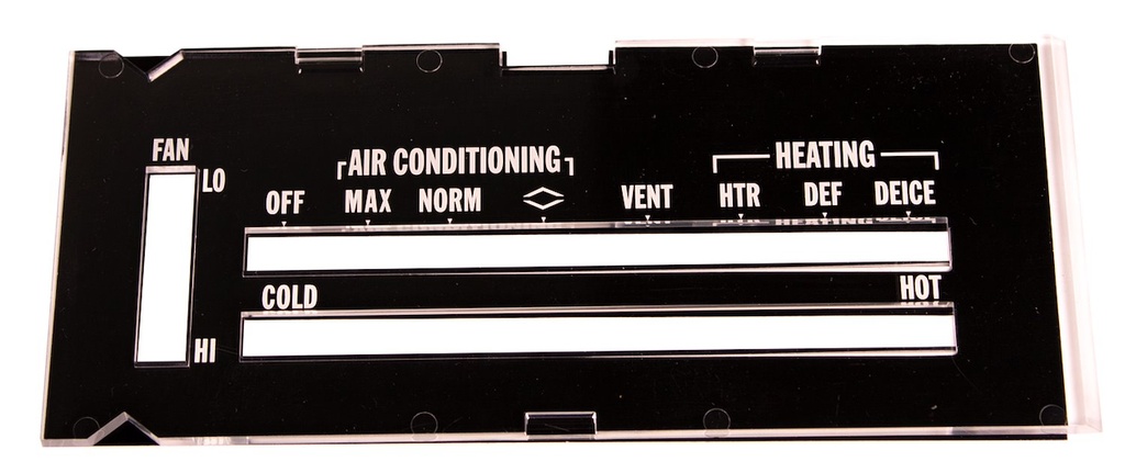 Auto Metal Direct R-420: R-420 Heater Control Lens with A/C 70-72 Camaro