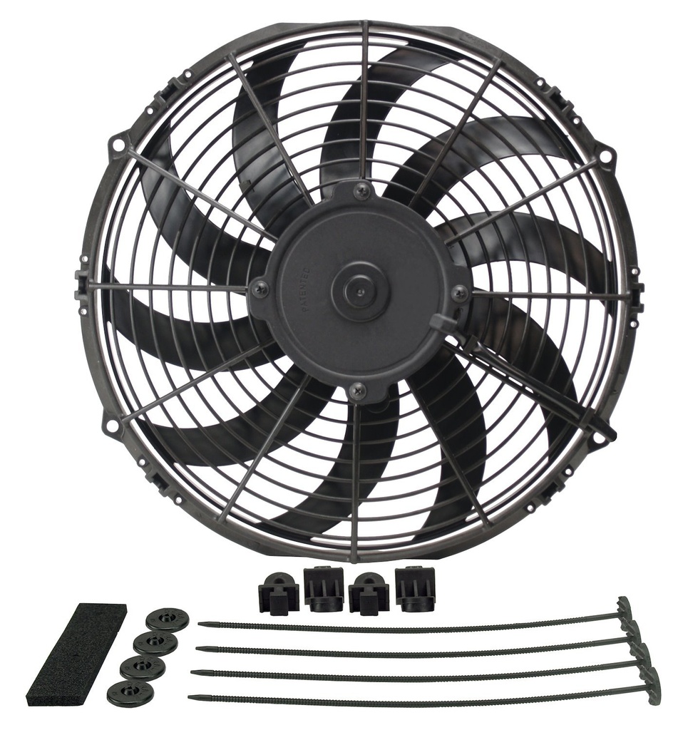 Derale 16112: 12" High-Output Extreme Ultra-Low Profile Waterproof/Dustproof Puller-Style Electric Fan 1328 CFM