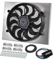 Derale 66821: Multi-Speed Puller Fan With PWM Controller In Aluminum Shroud Universal Fit