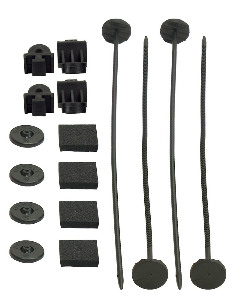 Derale 16744: Electric Fan Mounting Kit Plastic Rods & Pads