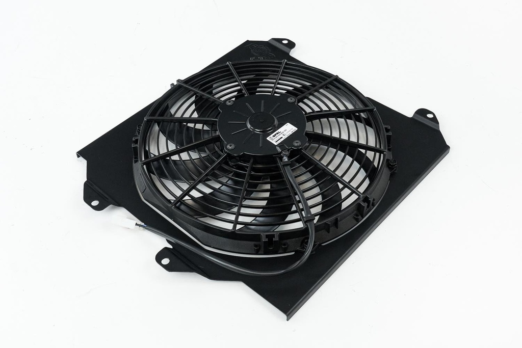 CSF Radiators 2858FB: 92-00 Civic All-Aluminum Fan Shroud w/ 12-inch SPAL Fan - Black