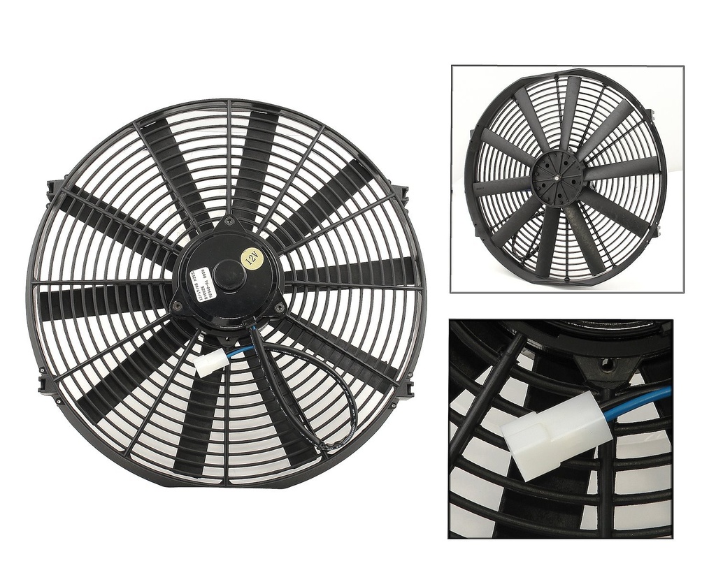 Mr Gasket 1988MRG: 16" Electric Fan: Thickness 3.47" 2000 CFM 1900 RPM 11.4 amp draw