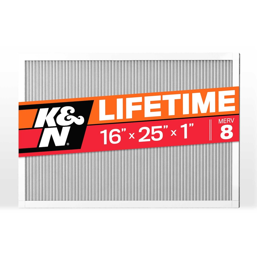 K&N HVC-8-11625: HVC-8-11625 HVAC Filter; 16 x 25 x 1, MERV 8