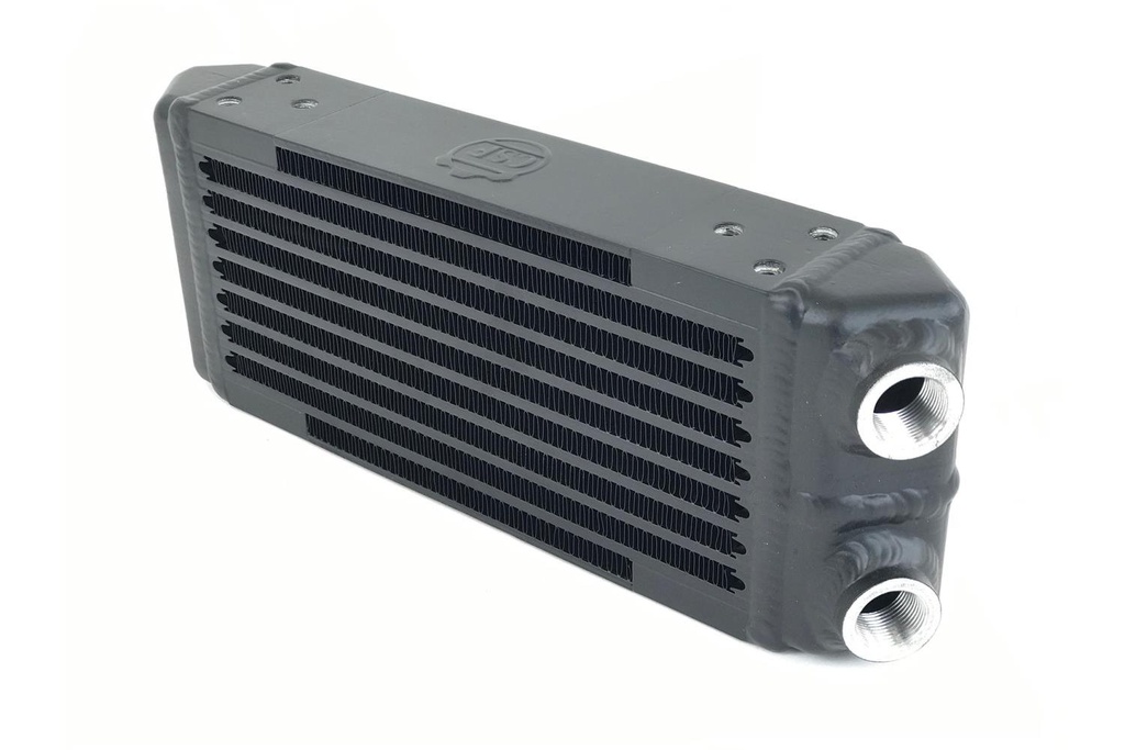 CSF Radiators 8119: Universal Dual-Pass Oil Cooler - M22 x 1.5 connections - 13L x 4.75H x 2.16W