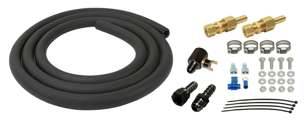 Derale 13022: Transmission Cooler Plumbing Kit with Thermostat 180°F In-Line Thermostat