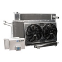 Griffin Radiators CU-70201: PerformanceFit Radiator ComboUnit 1955-1957 Tri Five Chevy LS Swap with Transmission Cooler