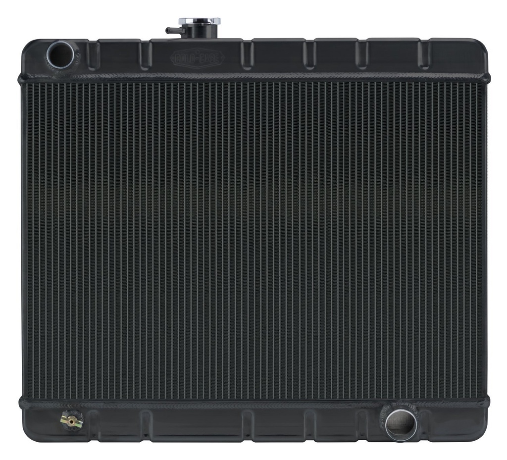 Cold Case Radiators GPG34B: GPG34B Black Night Rider Series Aluminum Radiator for 1966-1967 Pontiac GTO w/o A/C, Manual Trans