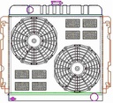 Griffin Radiators CU-00043: ExactFit Radiator ComboUnit for 1970-1972 Chrysler B & E Body with Late Model V8 or L6