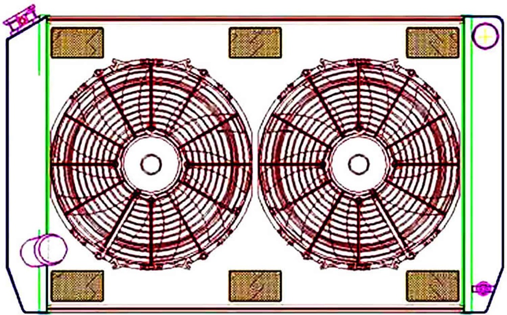 Griffin Radiators CU-00087: PerformanceFit Radiator ComboUnit 1969-1973 Ford Midsize & Mustang