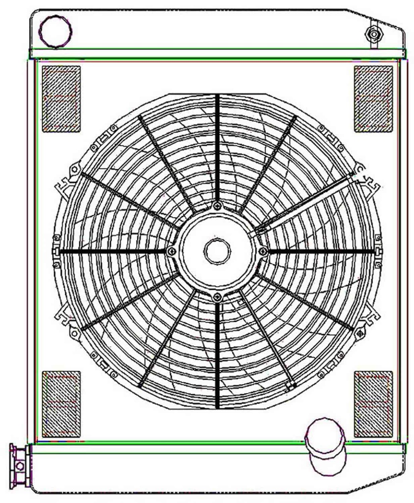 Griffin Radiators CU-26202-X: ClassicCool ComboUnit Universal Fit Radiator and Fan Single Pass Crossflow Design 24" x 19" with No Options