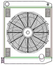 Griffin Radiators CU-26202-X: ClassicCool ComboUnit Universal Fit Radiator and Fan Single Pass Crossflow Design 24" x 19" with No Options