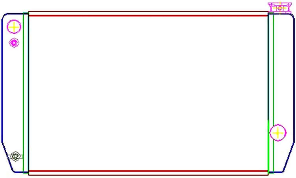 Griffin Radiators 1-55241-XLS3: MegaCool Universal Fit Radiator Single Pass Crossflow Design 27.50" x 15.50" for LS Swap