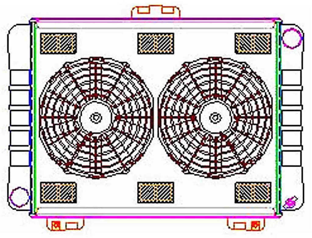 Griffin Radiators CU-00103: ExactFit Radiator ComboUnit for 1964 Galaxie/Thunderbolt with Late Small Block & Big Block