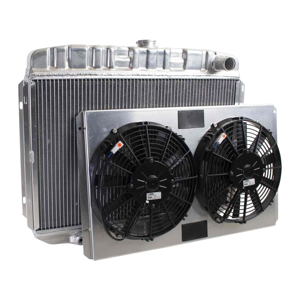 Griffin Radiators CU-00164: ExactFit Radiator ComboUnit for 1968-1970 Ford Mustang/Mercury Cougar with Small Block