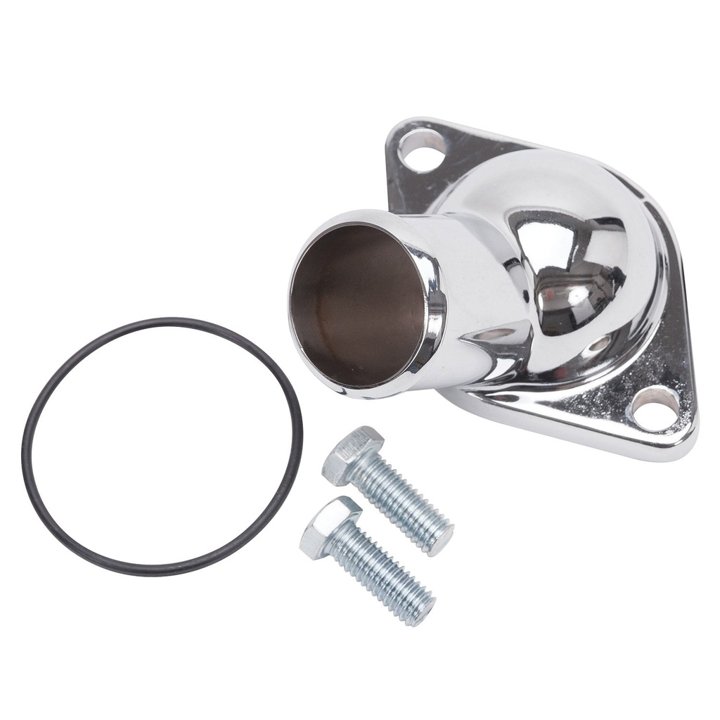 Edelbrock 4809: Polished Aluminum Thermostat Housing Chevy 4.6L V6 and Small/Big Block V8