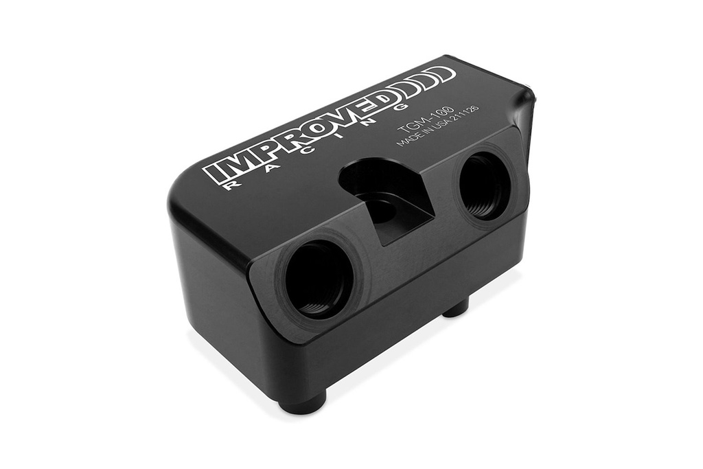 Improved Racing TGM-100-T1: TGM-100-T1 Transmission Cooler Adapter with Thermostat, 6L/8L/10L, 140-degrees F