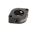 JOES Racing Products 36025-V2: Billet Aluminum Thermostat Housing Spacer for Small Block Chevy, Big Block Chevy Heads [1 1/8 in. Thick] Black