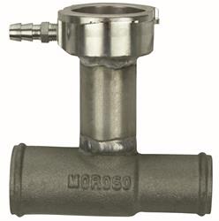 Moroso 63482: Inline Radiator Filler Neck, 1.500 in. Inlet/1.250 in. Outlet