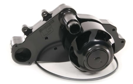 Meziere WP319S: WP319S 300-Series Electric Water Pump for GM LS1/LS6 Engines, 55 GPM [Black Anodized]