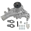 Edelbrock 88110: 88110 Aluminum Water Pump for 1955-1965 Small-Block Chevy/90-Deg V6, Long [Satin Finish]