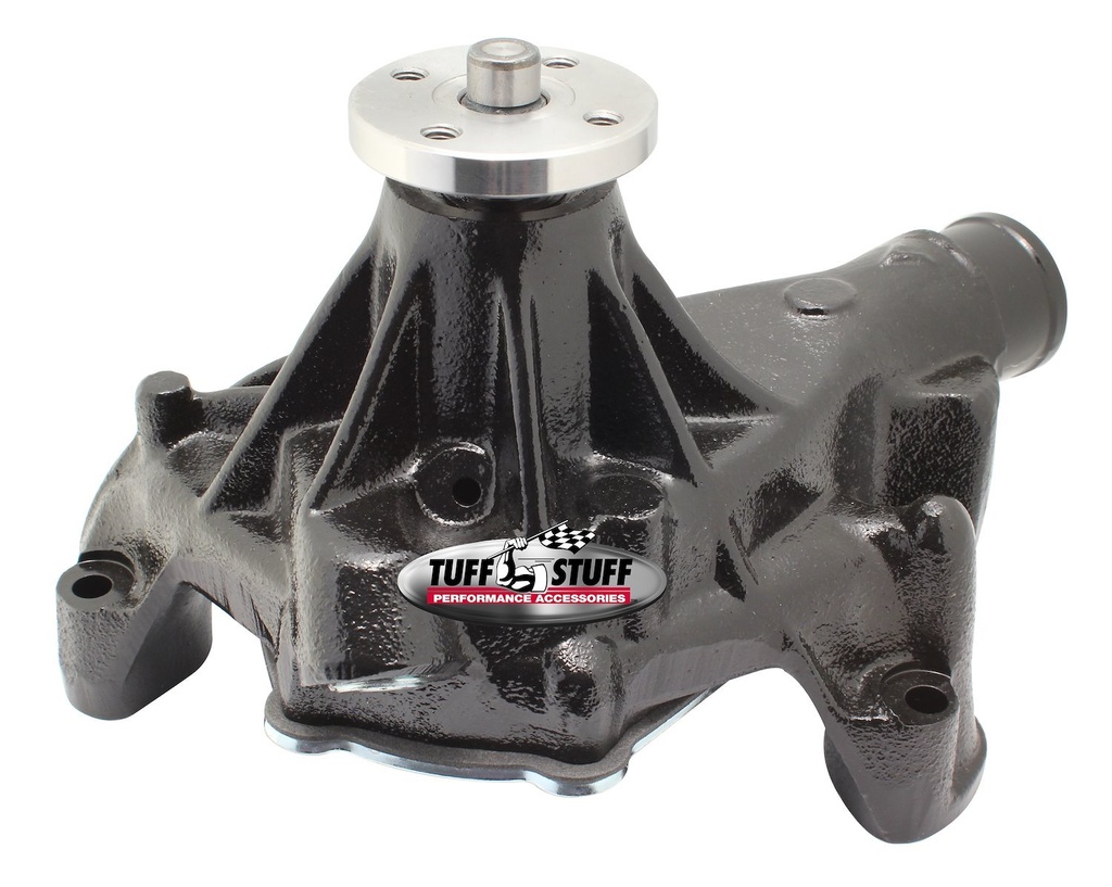 Tuff Stuff 1675NC: SuperCool Water Pump Black Powder Coated Small Block Chevy V6/V8 TBI