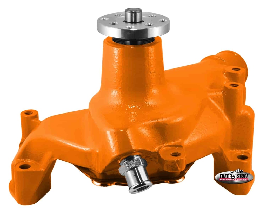 Tuff Stuff 1449NCORANGE: SuperCool Water Pump Orange Powder Coated 1969-93 Small Block Chevy