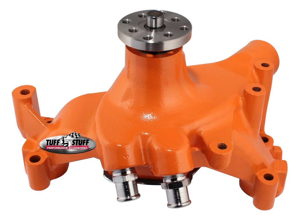 Tuff Stuff 1461NCORANGE: SuperCool Water Pump Orange Powder Coated 1969-85 Big Block Chevy