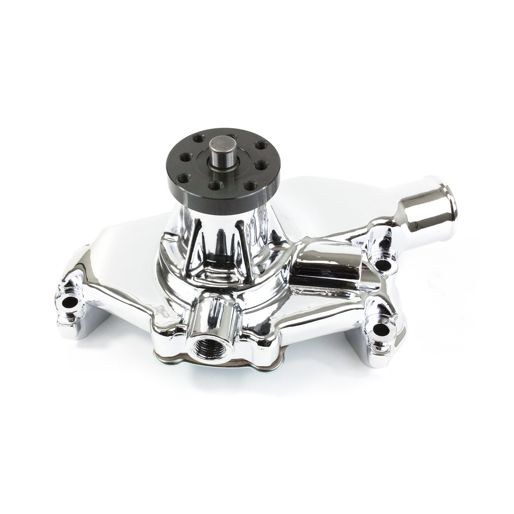 Top Street Performance HC8013C: HC8013C Mechanical Water Pump, Aluminum, Chrome, Chevrolet SB Short Neck, Reverse