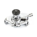 Top Street Performance HC8013C: HC8013C Mechanical Water Pump, Aluminum, Chrome, Chevrolet SB Short Neck, Reverse