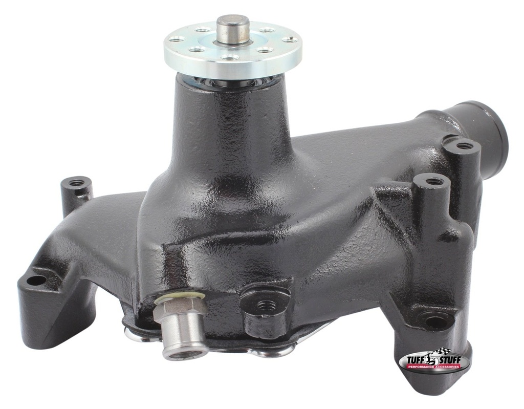Tuff Stuff 1449NCREV: SuperCool Water Pump Black Powder Coated Small Block Chevy