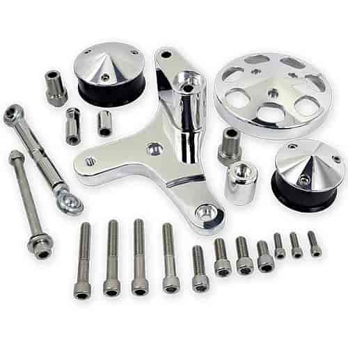 Billet Specialties FM1325PC: Serpentine Conversion Top Mount A/C Add-on Kit Big Block Chevy