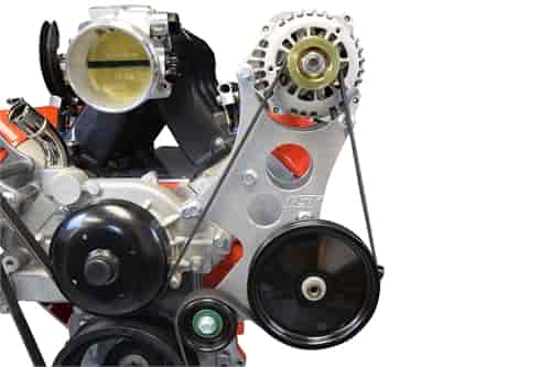ICT Billet 551362-3: LS High Mount Alternator and Power Steering Pump Bracket Kit