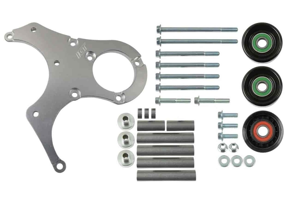 ICT Billet 551791-3: 551791-3 LS Truck OEM Fox Body Power Steering Alternator Bracket Kit Mustang LS Swap