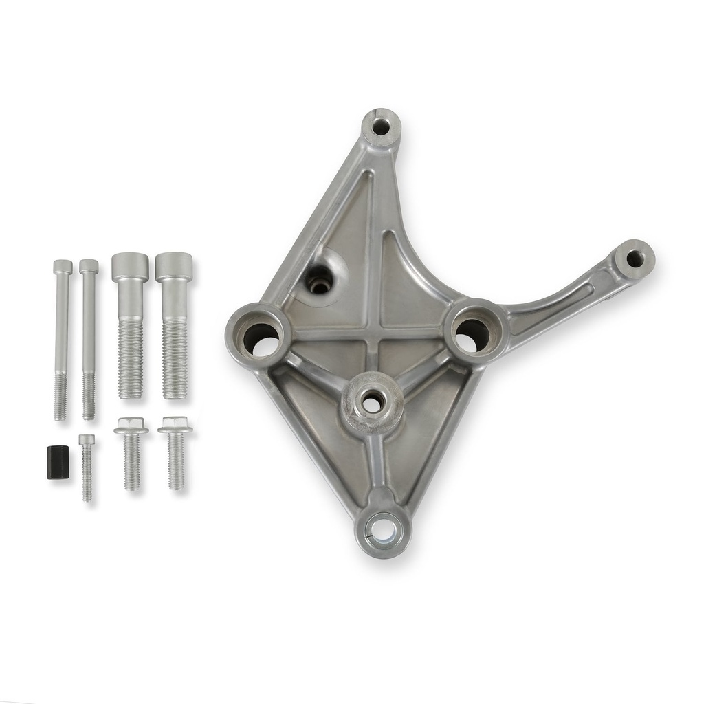 Holley 97-403: 97-403 Air Conditioning Bracket for Ford 7.3L Godzilla w/ Holley High-Mount Accessory Drive System