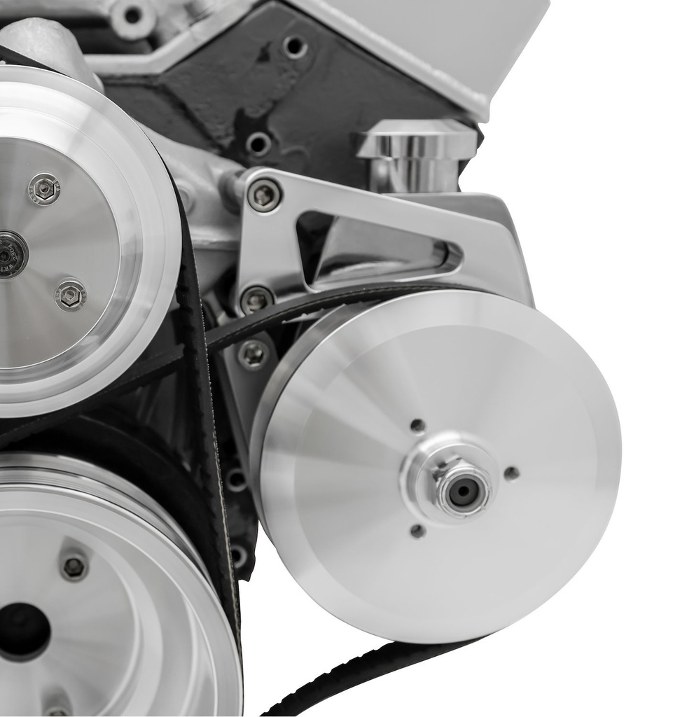 March Performance 20166: Power Steering Bracket Small Block Chevy (Saginaw P-Series)