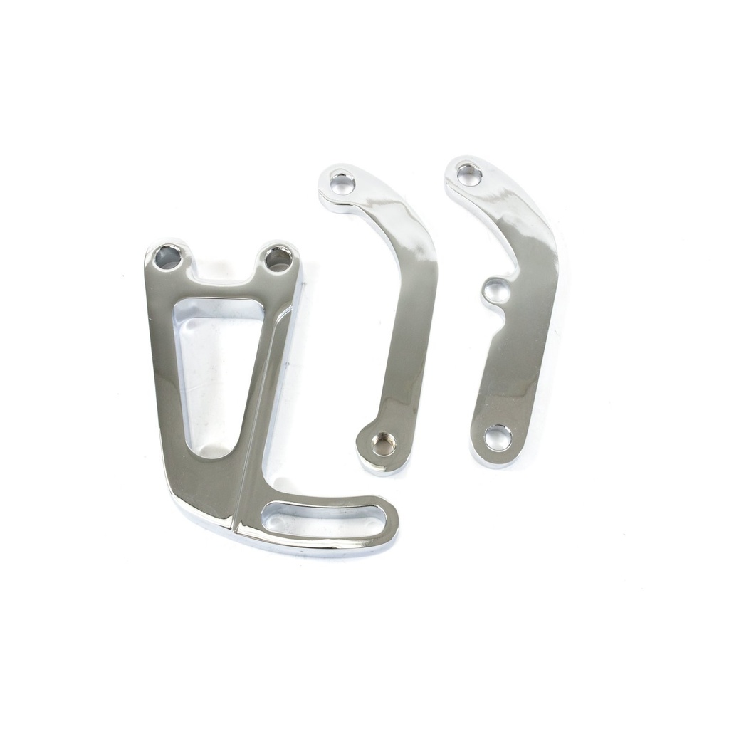 Top Street Performance JM9105C: JM9105C Power Steering Saginaw Bracket, Aluminum SBC Long Water Pump, Chrome