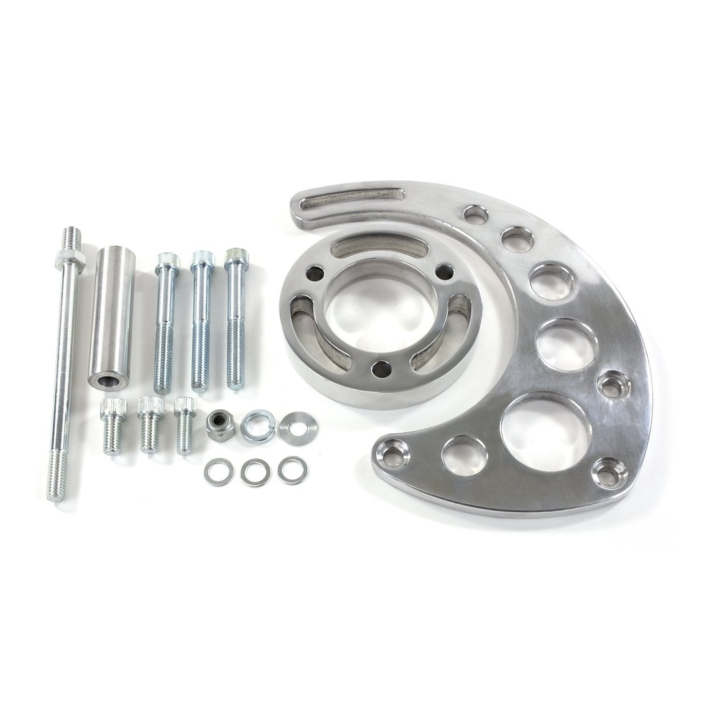 Top Street Performance JM9123P: JM9123P Alternator 10SI Bracket, Aluminum BBC High-Mount Long Water Pump, Polished