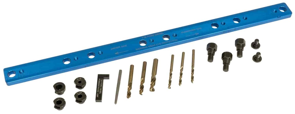 Lisle Tools 72350: Exhaust Manifold Drill Template Kit for Ford 7.3L Powerstroke Engine