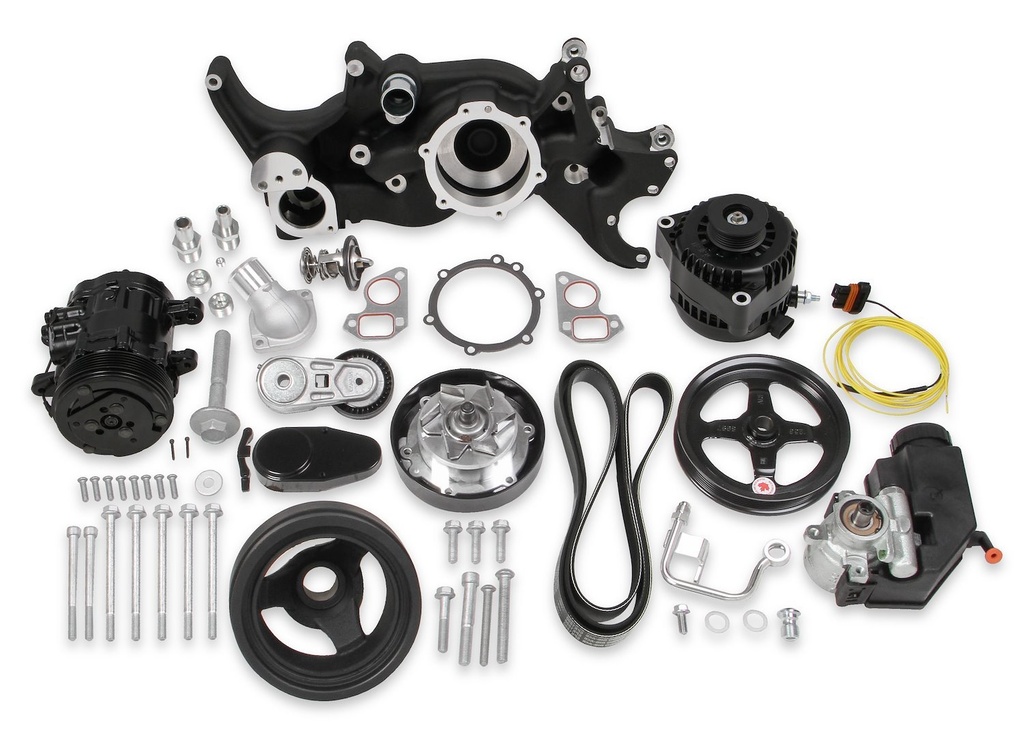 Holley 20-185BK: 20-185BK LS Mid-Mount Complete Accessory Drive Kit