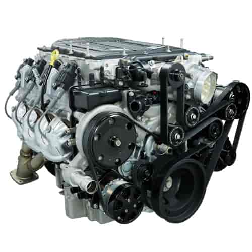 Billet Specialties BLK13500: Serpentine Belt Front Accessory Drive System [GM LT4 Gen V Wet Sump]