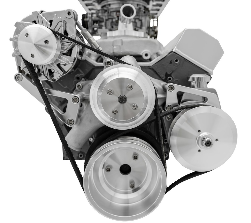 March Performance 22051: Standard Mount Serpentine Conversion Kit SB-Chevy - Long Water Pump