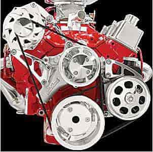 Billet Specialties FM2111PC: Serpentine Conversion Kit For Small Block Chevy