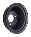 Trans Dapt 8624: Black Powder Coated Crankshaft Pulley 1969-85 Long Waterpump