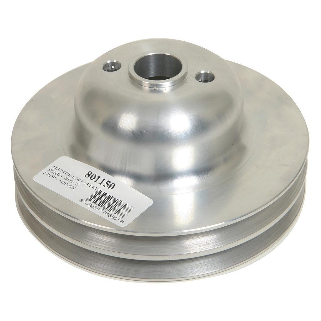 Borgeson 801150: Two Row Add On Crank Pulley Ford 292/312 Y-Block Motors Machine Finish Aluminum