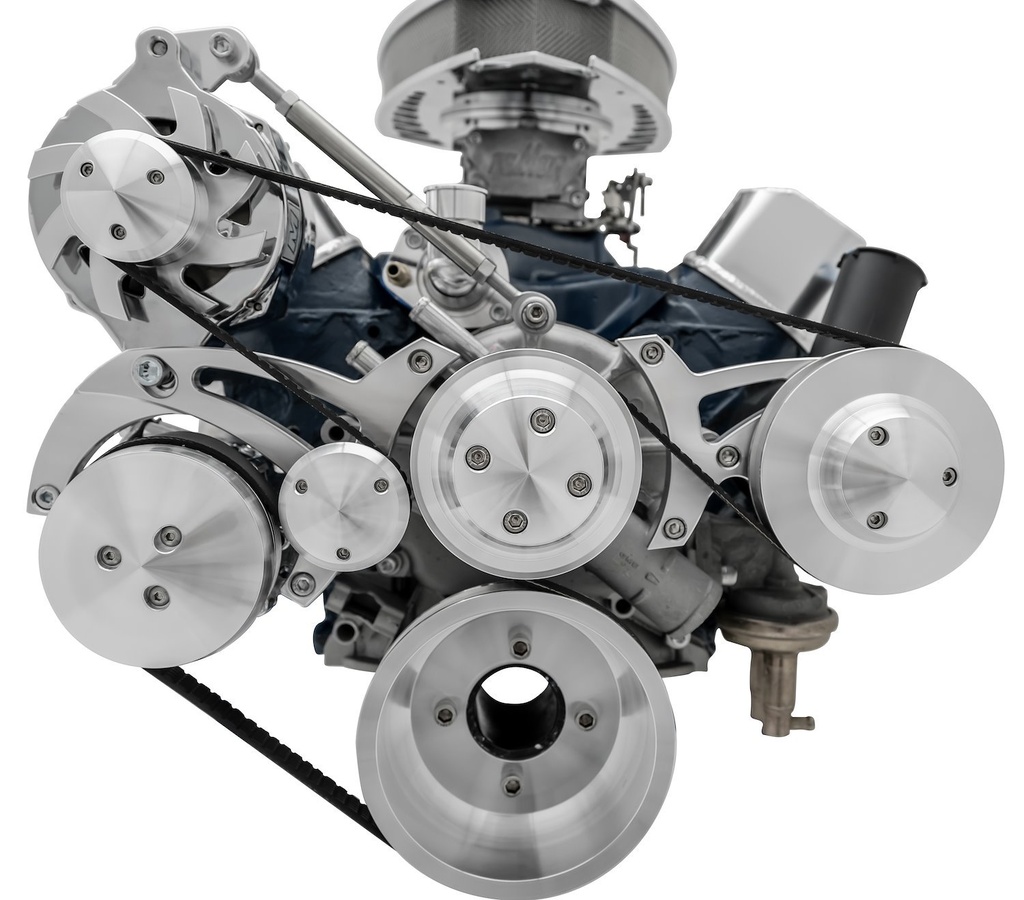 March Performance 30167: Ultra Mid Mount A/C Serpentine Drive Kit Small Block Ford 289-302 (5.0L)