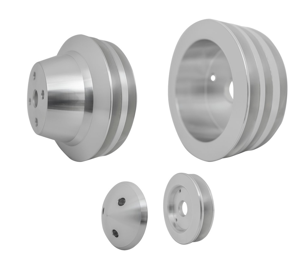 March Performance 5070: Corvette V-Belt Pulley Kit - Performance Series 1971-1982 Small Block Chevy Corvette