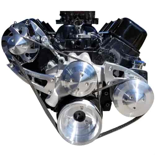 March Performance 22020: Standard Mount Serpentine Conversion Kit SB-Chevy - Long Water Pump