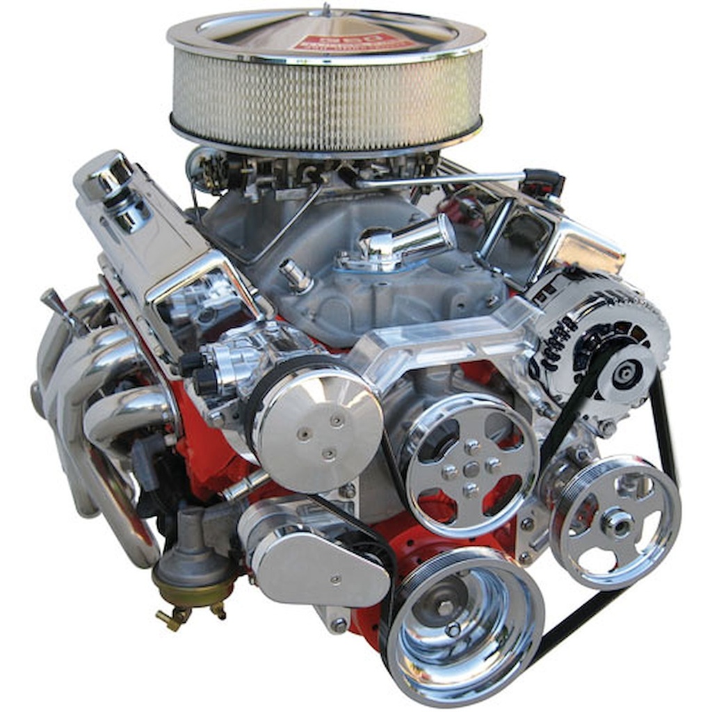 Vintage Air 174015: 175015 Front Runner Engine Accessory Drive System, Small Block Chevy, Bright, with Power Steering